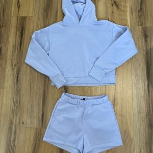 Matching set, light purple, size medium
